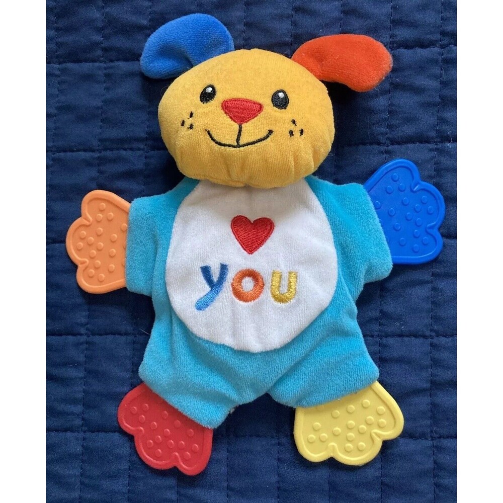 Scholastic blue dog I love you baby plush security lovey Teether